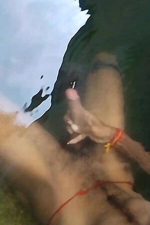 Masturbation in water