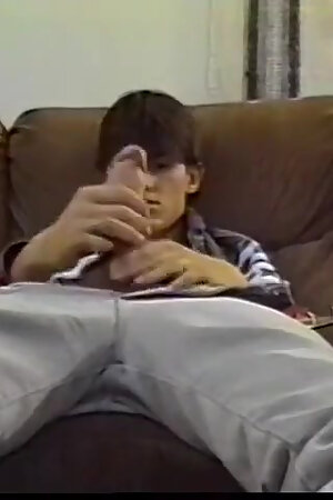 Hot young white guy gets another dude to suck and fuck him while buddy watches