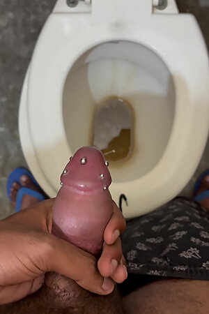 I can piss with my pierced dick and cum at a time