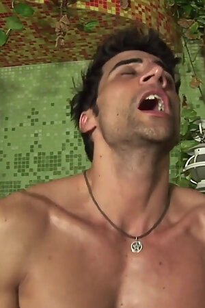 Muscle stud gets taken by big cock bareback