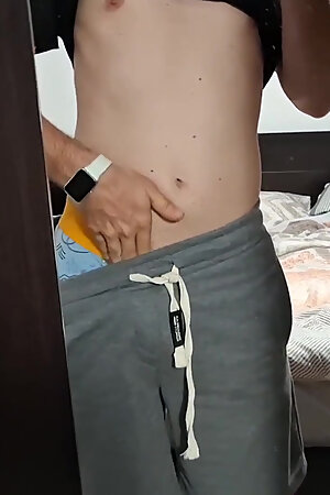 Cute Boy Jerking His Big Dick & Moaning While Cumming Hard
