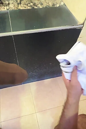 Slave Eating Precum and Piss