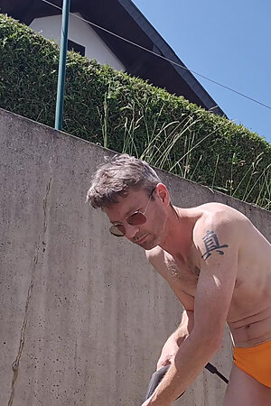 While I spray the floor...sorry about the spray!