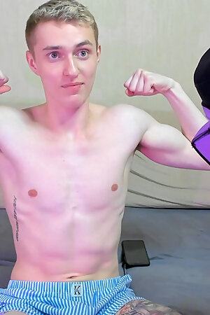 He looks at my muscles and wants me very much