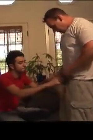 Tattooed guy bangs a skinny guy with tight asshole on the floor