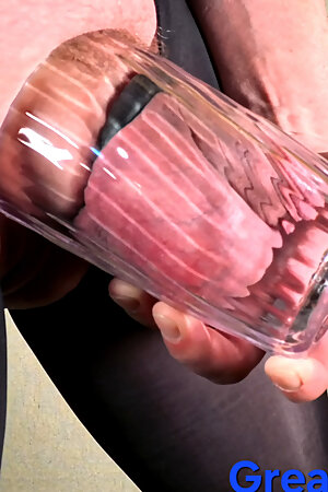 Femboy in Pantyhose Pumping Cock and Balls