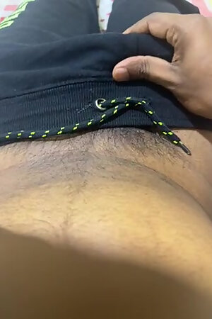 Indian teen boy showing dic