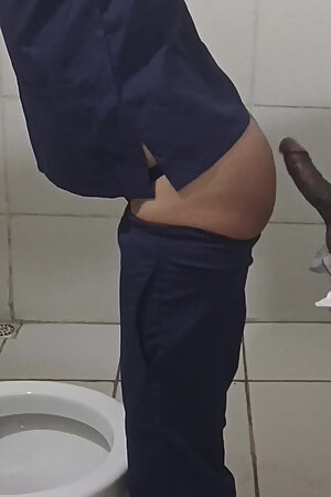 Rookie and Gifted Doctor Put It in the Nurse's Ass in the Hospital Bathroom