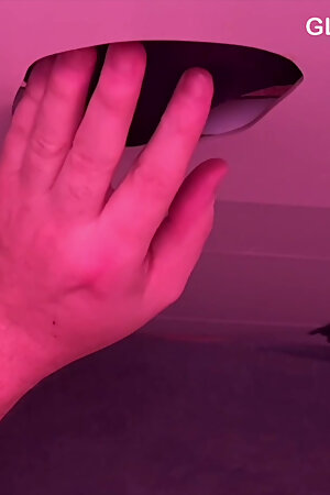 Married family man only finishes at the gloryhole - when his cock is tied