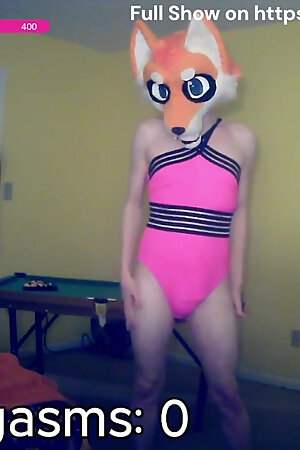 Cute Foxxo Dances in Pink Swimsuit