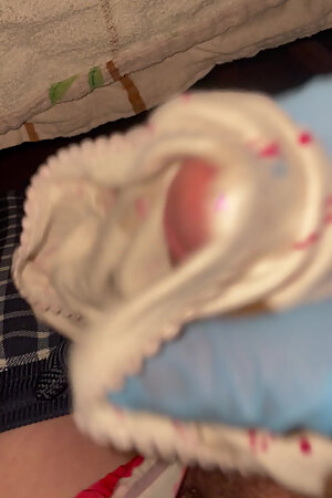 Wanking into my wife's friend younger stepsister knickers,