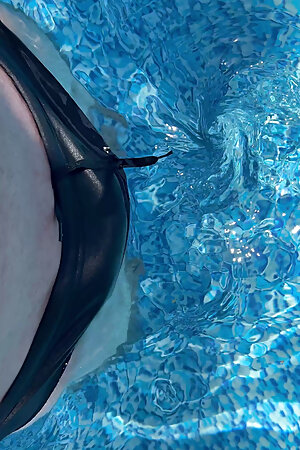 BeENJoY - masturbation in the pool and big cumshot underwater